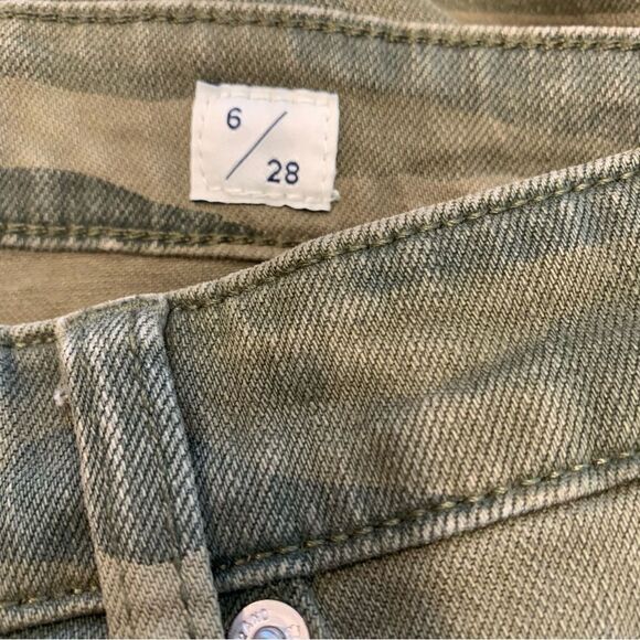 Lucky Brand Camo Bridgette Crop Jeans Size 6 Raw Hem - Picture 7 of 11